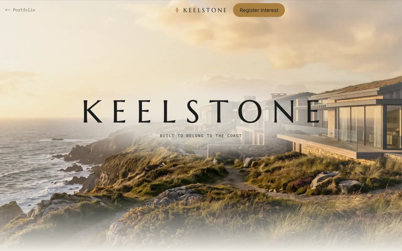 KEELSTONE property-developer demonstration website preview