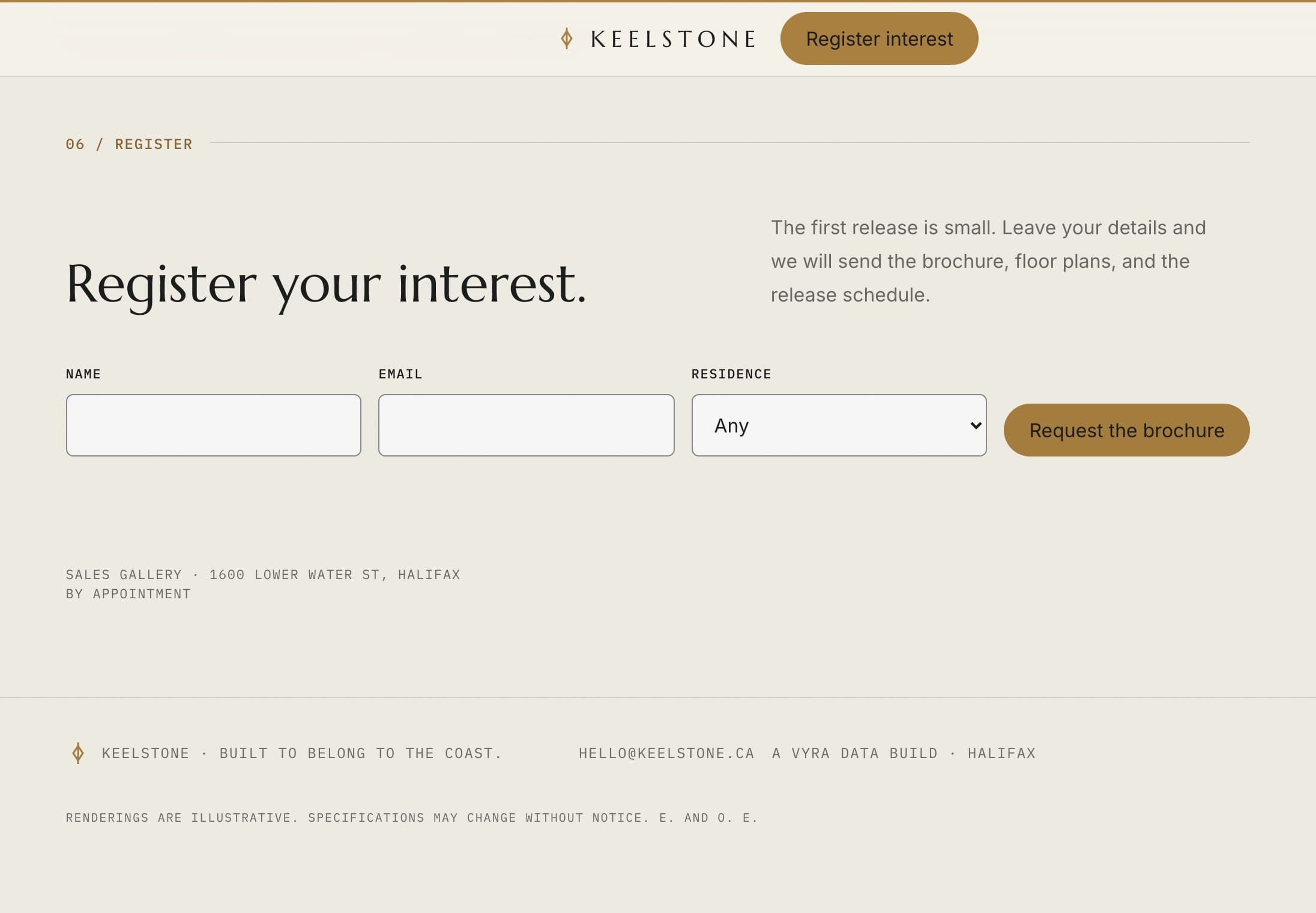 The HEARTH demo reservation section: an obvious next step with date, party, and time.