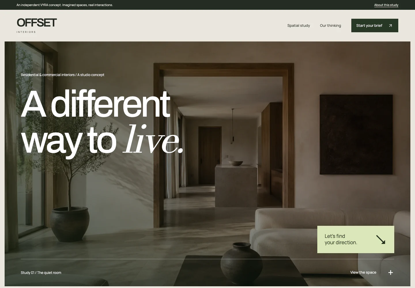 The Offset architectural studio website