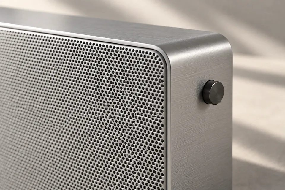 A close study of the speaker’s considered materials and form