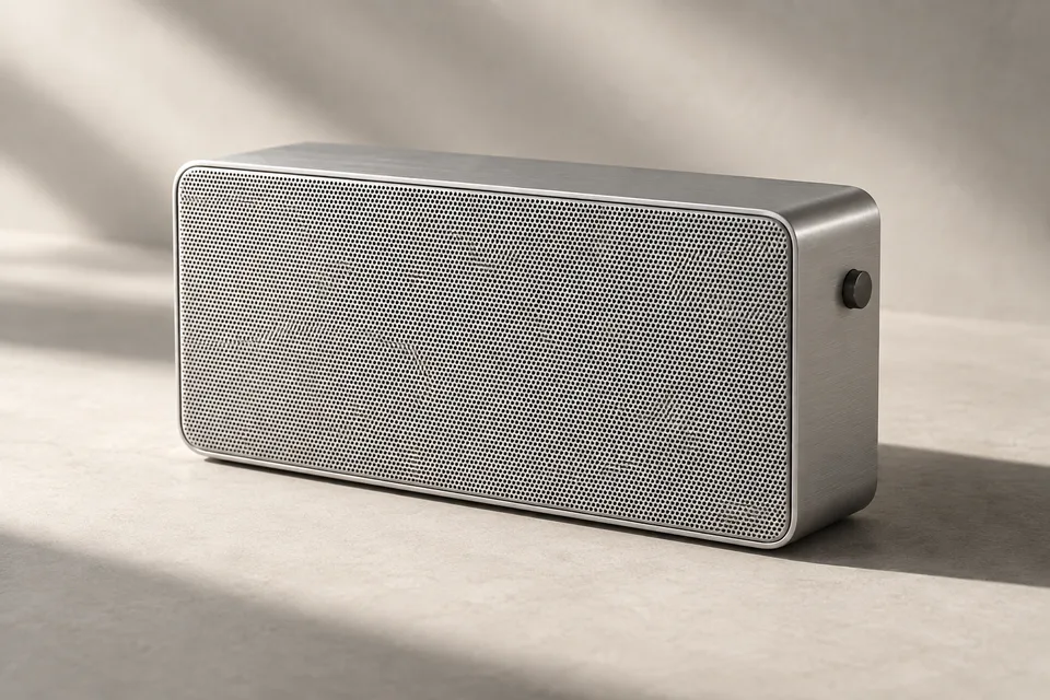 Considered speaker product presentation